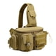 thumbnail image 1 of Naiovety Bolsa de camping espaciosa para aventuras de montañismo, bolso bandolera grande, mochila para hombre, bolsa de pesca carpas marrón, 1 of 6