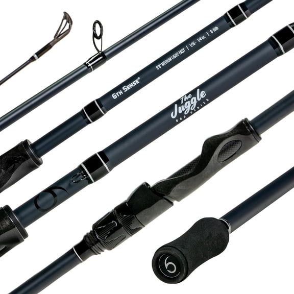 6th Sense – Juggle Spinning Rod Series NanoSense Graphite Rod with Fuji K-Series Guides for Finesse Fishing