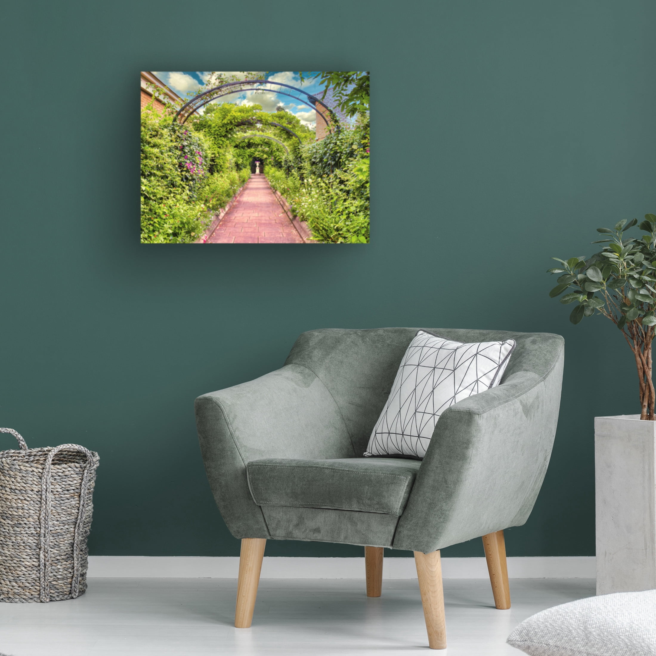 Canvas Wall Art - Mark A Paulda 'Regents Park Garden Arches' Wall Art for Living Room, Bedroom, or Office Décor by Trademark Fine Art - 32 x 24 Inches