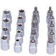 thumbnail image 3 of 19 Uds Pentalobe Star Bits Kit de enchufes macho hembra E enchufes 1/2 pulgadas unidad T20-T70/Herramienta de E10-E24, 3 of 8