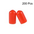 thumbnail image 2 of Uxcell Rubber End Caps Vinyl Round End Cap Cover Screw Thread Protectors for Screw 200Pcs Red 6.5mm, 2 of 4