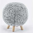 thumbnail image 2 of Contemporary Upholstered Vanity Chair Ottoman Grey, 2 of 5
