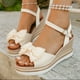 thumbnail image 1 of MKLEKYY Sandalias de Plataforma para Mujer, Sandalias de Moda para Primavera y Verano para Mujer, Con Suela Gruesa y Hebilla Floral, Estilo Casual., 1 of 3