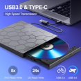 External CD/DVD Drive for Laptop, DVD Player for Laptop, 8 in 1 USB 3.0