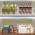 thumbnail image 3 of 14" Freezer Baskets Wire Storage Baskets for Organizing Pantry Organization Bins Cabinets - Metal Basket Kitchen, Laundry, Garage, Fridge, Bathroom Countertop Organizer, 3 of 7