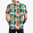 thumbnail image 4 of Balery Colorful Hawaii Palms Printed Men’s Short Sleeve Polo Shirt, Midweight Men's Shirt,Golf Polo shirts -XX-Large, 4 of 9