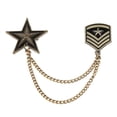thumbnail image 2 of Broche de Pentagram Sunnimix Aleación de Tela Militar Joyería para Mujer, 2 of 8
