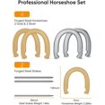 thumbnail image 4 of Horseshoe Outdoor  Set -Horse Shoe  Kit, Horseshoes Sets, Includes 4 Steel Horseshoes, 2 Metal Stakes & Carry Bag -  for Lawn, Backyard, or Tailgating, 4 of 6