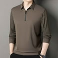 thumbnail image 4 of Blusa y camisa de manga larga con cuello vuelto para hombre, informal, con estampado y cremallera, de poliéster., 4 of 7