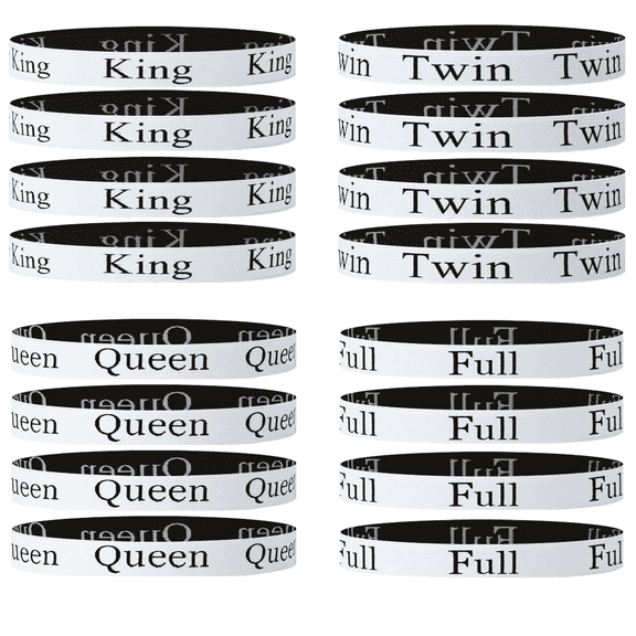 Fbasport 16 Pieces Bed Sheet Organizer Bands Bed Sheet Keepers Closet Organization Elastic Linen Labels for Bed Sheet Sets(Queen,King,Full,Twin)