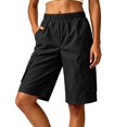 thumbnail image 4 of Tqcoqu Women's Lightweight Hiking Cargo Shorts,Quick Dry Athletic Shorts for Camping Travel Golf with Pockets,Black Women's S-XXXL, 4 of 6