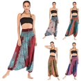 thumbnail image 1 of Combinaison Harem Boho Taille Smockée en Rayonne 2 en 1 pour Femmes, 1 of 7