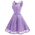 thumbnail image 2 of Market In The Box Women Floral Lace V Neck Sleeveless Bridemaid Party Dress, 2 of 7