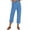 Royal Blue, variant on longantii Womens Capri Pants Cotton Linen Straight Leg Capris Casual Elastic High Waisted Pants Lightweight Loose Fit Summer Cropped Trouser Silver S