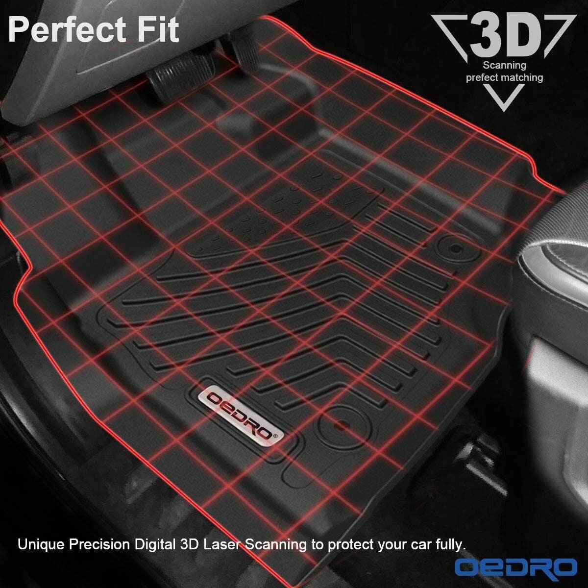 RVNI Floor Mats Liners for 2012-2018 Dodge Ram 1500 & 2019-2023 2024 Ram 1500 Classic Quad Cab all weather