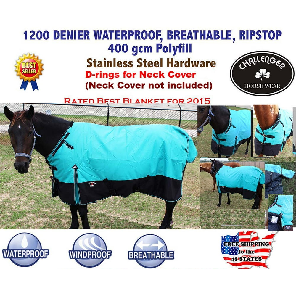 1200D Turnout Waterproof Horse WINTER BLANKET HEAVY 511