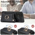 thumbnail image 5 of Allytech Galaxy A53 5G Case Wallet, RFID Blocking Multiple Cards Slots Ring Holder Stand Shockproof Protective Hand Wrist Wallet Case Cover for Samsung Galaxy A53 5G -Black, 5 of 11