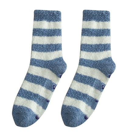 

Heiheiup Womens Winter Socks Home Tube Socks Coral Thickened Warm Floor Socks Thigh High Pattern Stockings