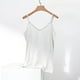thumbnail image 1 of Camisola de manga corta para mujer, de color liso, con cuello en V, para exteriores, ropa interior básica, para decoración del hogar, pijama sin mangas de algodón., 1 of 5