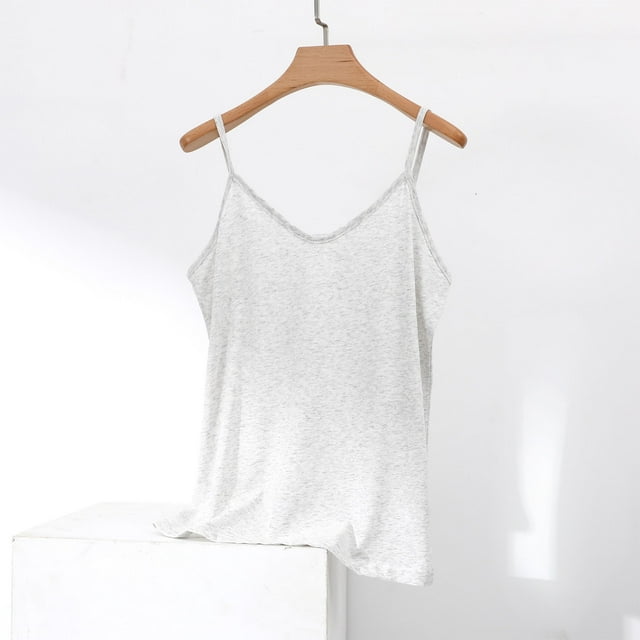 Camisola de manga corta para mujer, de color liso, con cuello en V, para exteriores, ropa interior básica, para decoración del hogar, pijama sin mangas de algodón.