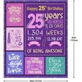 thumbnail image 3 of 25th Birthday Gifts for Women - 25th Birthday Decorations for Women - 25th Birthday Gift Flannel Throw Blanket 60 x 50 Inch - Best Gifts for 25 Year Old Woman - Gift for 25 Year Old Female, 3 of 6
