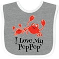thumbnail image 3 of Inktastic I Love My Poppop Grandchild Boys or Girls Baby Bib, 3 of 4