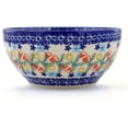 thumbnail image 3 of Polish Pottery 6-inch Bowl (Wreath Of Bealls Theme) Hand Painted in Boleslawiec, Poland + Certificate of Authenticity, 3 of 6