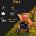 SuperHandy Wood Chipper, Shredder, & Mulcher 7HP 212CC Gas Powered