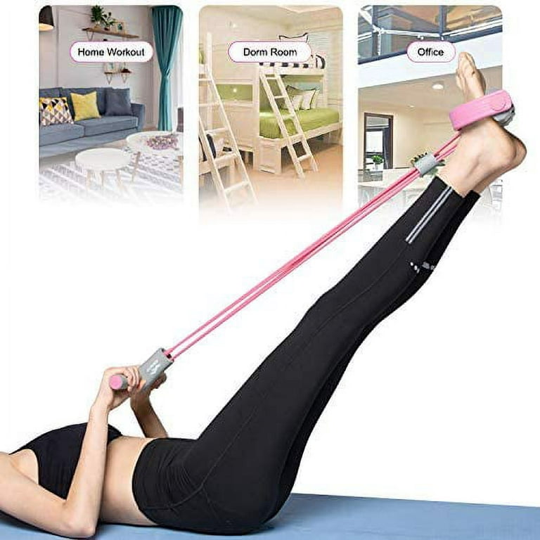 Pink Portable Pilates Bar Resistance Band Therabar Toning Bar Two Piece  Design Easy Carrying Perfect for Total Body Toning &Cardio Training