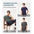 thumbnail image 3 of Men's Undershirt Bamboo Rayon Moisture-Wicking T-Shirts Stretch Crewneck/V-Neck Tees for Men, 3 Pack, 3 of 6