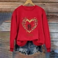 thumbnail image 6 of Craaazy Women's Plus Size Valentines Day Shirt Long Sleeve Crewneck Cozy Tops Gifts, 6 of 6