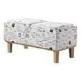 thumbnail image 1 of ORE International 17" Tall Polyurethane Flip Storage Bench in Beige, 1 of 5