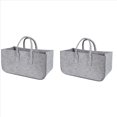 thumbnail image 1 of 2X Sac de Rangement en Feutre pour Cheminée, Panier à Magazines, Poche à Bois de Chauffage, Support Pliable en Feutre Gris, 2 x Sac de Rangement, Gris, 1 of 7