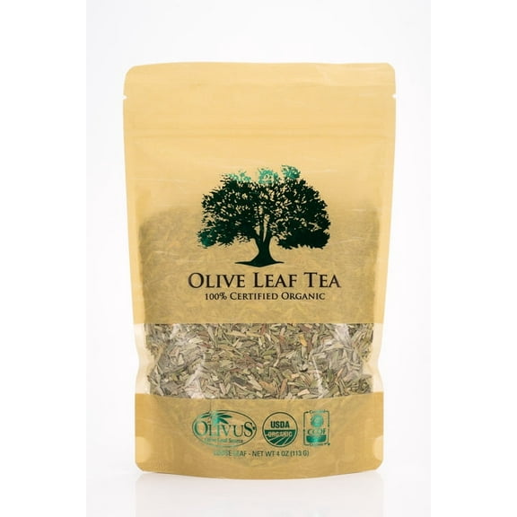 Olive Leaf Tea (4 oz)- Certified Organic - Bulk Loose Leaf Packaged in a Resealable Bag
