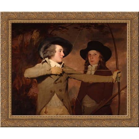The Archers 23x20 Gold Ornate Wood Framed Canvas Art by Raeburn, Sir Henry