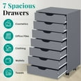 thumbnail image 3 of Naomi Home Debbie 7-Drawer Storage Cabinet for Home or Office, Grey, 1 Unit, 3 of 10