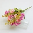 thumbnail image 5 of Peacheart Artificial Chrysanthemums Flowers, 12" Faux Plastic Chrysanthemum Ball Flowers Stems with Green Leaves for Floral Arrangement Spring Summer Wedding Party Famhouse Home Vase Table Centerpiece, 5 of 8