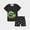 Black-Dinosaur, variant on MyFav Big Boys Glow in Dark Skull Pjs Cotton Sleepwear Comfy Pajama Shorts Sets