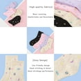 thumbnail image 2 of 4 PairsWomen's Cute Funny Cat Animal Cozy Cotton Crew Quarter Socks for Women Lovely Valentines Ankle Socks Size 7-9, 2 of 9