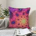 thumbnail image 2 of Velvet Decorative Throw Pillow Covers Set of 2, Soft Square Cushion Cover with Invisible Zipper Fractal Purple Spiral Vortex Printing, 16"x16", 2 of 7