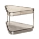 thumbnail image 2 of Organizador de maquillaje de esquina de 2 niveles con estante de almacenamiento de esquina Gris transparente, 2 of 9