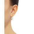 thumbnail image 4 of Brilliance Fine Jewelry 10K Yellow Gold Round Diamond-Cut Hoop Earrings, 4 of 4