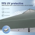 thumbnail image 4 of Summit Living 10 x 10ft Pop up Canopy Tent Straight Legs Instant Canopy for Outside with Wheeled Bag - Gray, 4 of 8