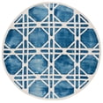 thumbnail image 2 of Safavieh Dip Dye Kuzman Geometric Wool Area Rug, Ivory/Blue, 7' x 7' Round, 2 of 7