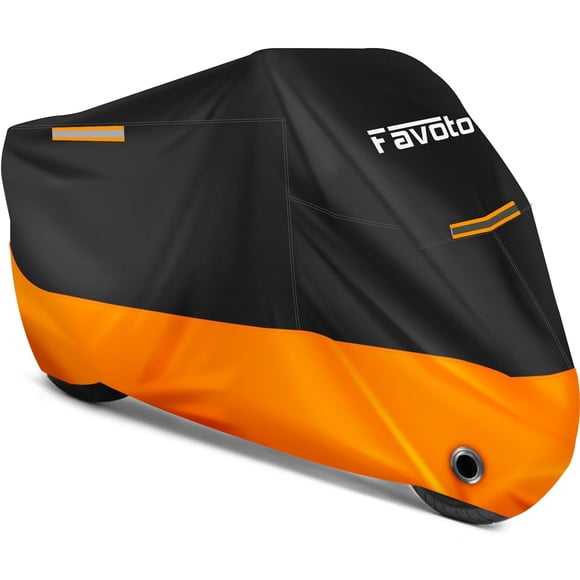 Funda para moto Favoto, reflectante, impermeable para todas las estaciones