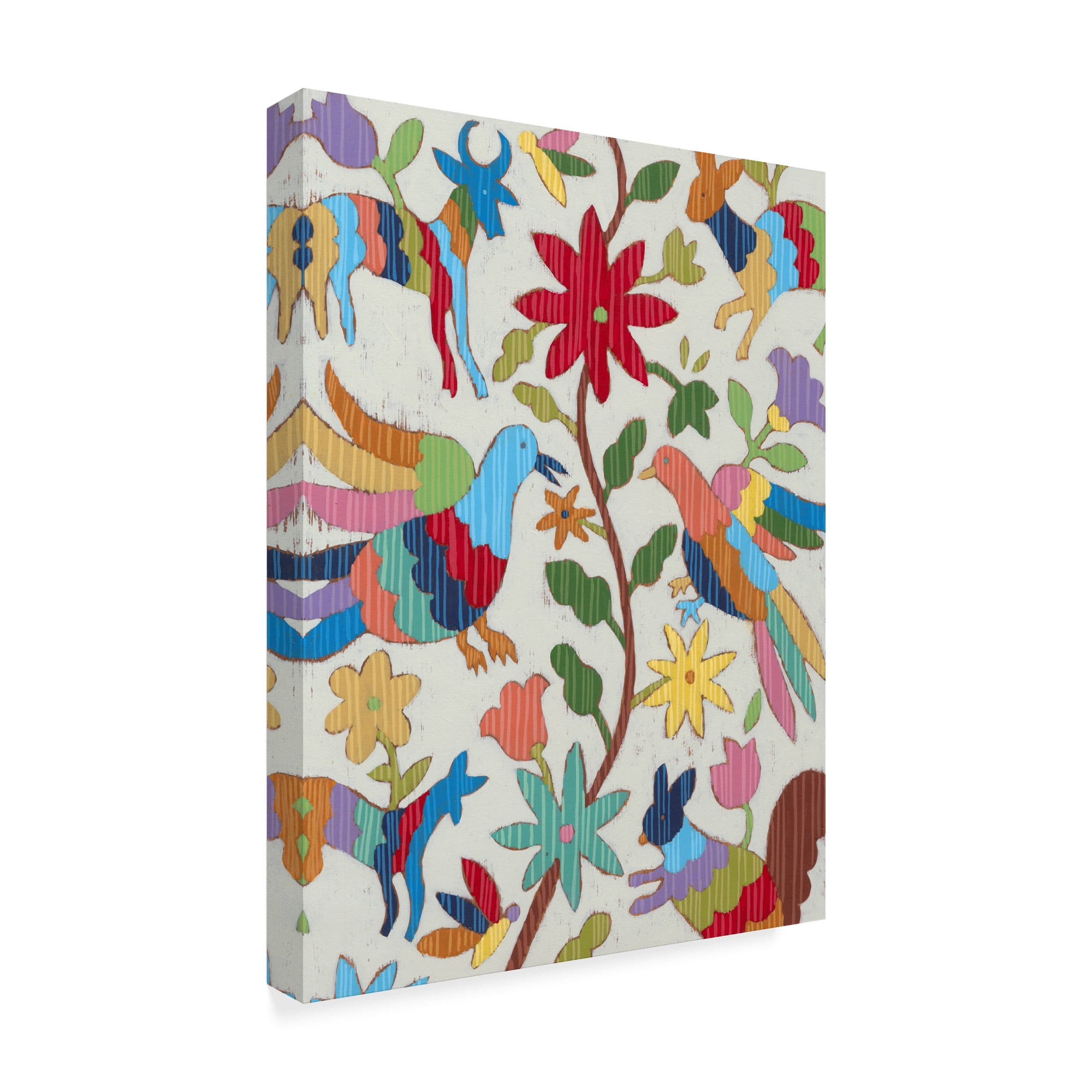 Trademark Fine Art 'Otomi Embroidery I' Canvas Art by Chariklia Zarris