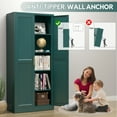 thumbnail image 4 of Polup 71" Tall Storage Cabinet, Green Kitchen Pantry Cabinets with Doors and 4 Shelves,Metal, 4 of 10