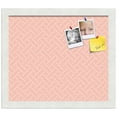 thumbnail image 2 of PinPix 14x12 Custom Cork Bulletin Board Lattice Salmon Poster Board Has a Fabric Style Canvas Finish, Framed in Lattice Salmon, by ArtToFrames (PinPix-1824), 2 of 5