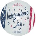thumbnail image 1 of FMSHPON American Flag Tree Skirt Independence Day Xmas Christmas Tree Skirt Stand Mat for Holiday Party Decoration Indoor Outdoor 36 inches, 1 of 6