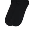 thumbnail image 3 of Clarks Men's Black Solid Casual Crew Socks with Ribbed Welt, 3 Pack, 3 of 4